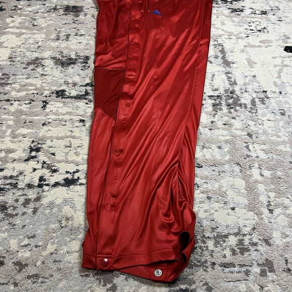 Kansas Jayhawks Game Issued Red Tear Away Pants Basketball L+0 Blue Adidas - Picture 4 of 12